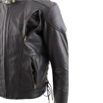 Milwaukee Leather LKM17002 Men’s Premium Top Grade Black Leather Motorcycle Riders Jacket w/  Zip-Out Lining - Image 9