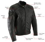 Milwaukee Leather LKM7005 Men’s Premium Black Leather Racer Style Motorcycle Jacket with CE Armor - Image 5