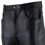 Milwaukee Leather LKM5716 Men’s Classic Black Premium Leather Fitted Casual Biker Leather Pants - Image 10