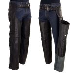 Milwaukee Leather LKM5721 Men’s Black Easy Fit Premium Leather Motorcycle Biker Rider Chaps - Image 4