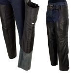 Milwaukee Leather LKM5721 Men’s Black Easy Fit Premium Leather Motorcycle Biker Rider Chaps - Image 8