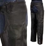 Milwaukee Leather LKM5721 Men’s Black Easy Fit Premium Leather Motorcycle Biker Rider Chaps - Image 7