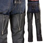 Milwaukee Leather LKM5721 Men’s Black Easy Fit Premium Leather Motorcycle Biker Rider Chaps - Image 6