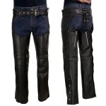 Milwaukee Leather LKM5721 Men’s Black Easy Fit Premium Leather Motorcycle Biker Rider Chaps - Image 5