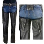 Milwaukee Leather LKL6707 Women’s Black Premium Leather Dual Comfort Motorcycle Rider Chaps - Image 8