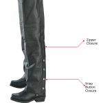 Milwaukee Leather LKL6707 Women’s Black Premium Leather Dual Comfort Motorcycle Rider Chaps - Image 5