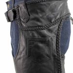 Milwaukee Leather LKM5724 Men’s Black Braided Premium Leather Classic Fit Leather Chaps w/ Elastic Panel - Image 11