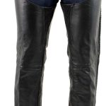 Milwaukee Leather LKM5724 Men’s Black Braided Premium Leather Classic Fit Leather Chaps w/ Elastic Panel - Image 10