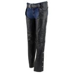 Milwaukee Leather LKM5725 Women’s Braided Black Premium Leather Motorcycle Rider Chaps - Image 7