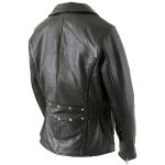 Milwaukee Leather LKL27001 Women’s Classic Braided Premium Black Leather Fitted Motorycle Riders Biker Jacket - Image 7