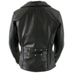 Milwaukee Leather LKL27001 Women’s Classic Braided Premium Black Leather Fitted Motorycle Riders Biker Jacket - Image 8
