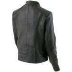 Milwaukee Leather LKL2735 Women’s Black Premium Leather Scuba Style Biker Jacket w/ Mandarin Collar - Image 9