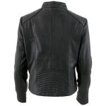 Milwaukee Leather LKL2735 Women’s Black Premium Leather Scuba Style Biker Jacket w/ Mandarin Collar - Image 6