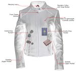 Milwaukee Leather LKL2735 Women’s Black Premium Leather Scuba Style Biker Jacket w/ Mandarin Collar - Image 5
