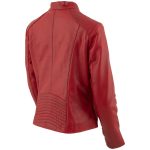 Milwaukee Leather LKL2738 Women’s Red Premium Leather Scuba Style Biker Jacket w/ Mandarin Collar - Image 8