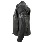 Milwaukee Leather LKM17008 Men’s Premium Black Reflective Skulls Cruiser Style Motorcycle Jacket w/ CE Armor - Image 8
