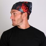 Hot Leathers BAB1014 Burning Skull and Eagle Bandana - Image 2