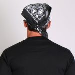 Hot Leathers BAB1039 Black Paisley Skull Bandana - Image 3
