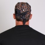 Hot Leathers BAB1069 Orange Paisley Skulls Bandana - Image 3