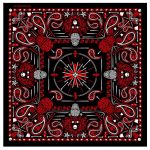 Hot Leathers BAB1070 Red Paisley Skulls Bandana