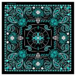 Hot Leathers BAB1072 Ladies Blue Paisley Skulls Bandana