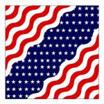 Hot Leathers BAB1079  Wavy American Flag Bandana