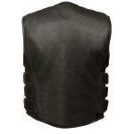Biker Hill BAM3500 Men’s ‘Swat’ Style Motorcycle Leather Vest - Image 3