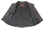 Biker Hill BAM3500 Men’s ‘Swat’ Style Motorcycle Leather Vest - Image 7