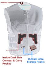 Biker Hill BAM3500 Men’s ‘Swat’ Style Motorcycle Leather Vest - Image 2