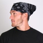 Hot Leathers BAP1001 Classic Black and White Paisley Bandana - Image 2