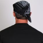 Hot Leathers BAP1001 Classic Black and White Paisley Bandana - Image 6