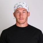 Hot Leathers BAP1005 Classic White Paisley Bandana - Image 4