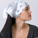 Hot Leathers BAP1005 Classic White Paisley Bandana - Image 5