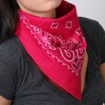 Hot Leathers BAP1007 Classic Hot Pink Paisley Bandana - Image 3