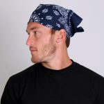 Hot Leathers BAP1008 Classic Navy Paisley Bandana - Image 2