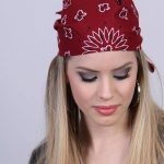 Hot Leathers BAP1011 Classic Burgundy Paisley Bandana - Image 5