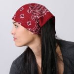 Hot Leathers BAP1011 Classic Burgundy Paisley Bandana - Image 8