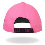 Hot Leathers BCA1043 Ladies Let’s Ride Heart Pink Ball Cap - Image 3