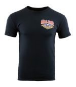 Biker Clothing Co. BCC116005 Men’s Black ‘Ride Free, Respect Our Vets’ Motorcycle Cotton T-Shirt - Image 2