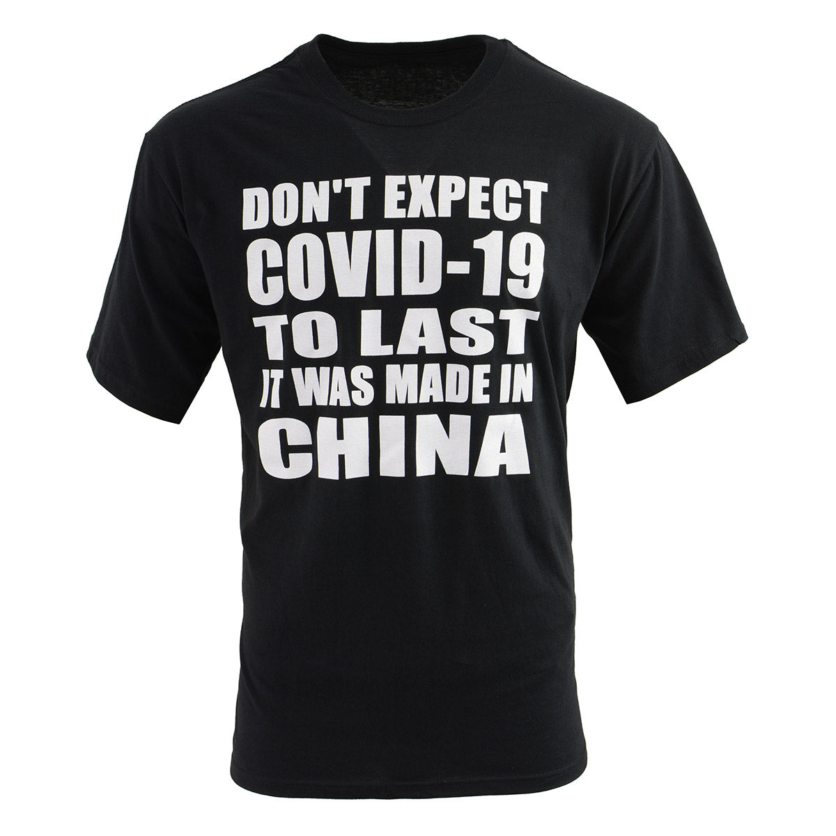 Biker Clothing Co. BCC116013 Men’s Black ‘Don’t Expect Covid-19 To Last’ T-Shirt