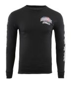 Biker Clothing Co. BCC117001 Men’s Black ‘American Made Free, Free To Ride’ Long Sleeve T-Shirt - Image 3