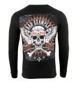 Biker Clothing Co. BCC117002 Men’s Black ‘Bad Example, You’ve Been Warned’ Long Sleeve T-Shirt