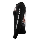 Biker Clothing Co. BCC117002 Men’s Black ‘Bad Example, You’ve Been Warned’ Long Sleeve T-Shirt - Image 2