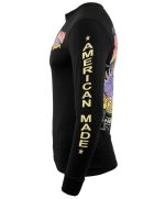 Biker Clothing Co. BCC117005 Men’s Black ‘Ride Free, American Made’ Long Sleeve T-Shirt - Image 2