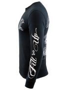 Biker Clothing Co. BCC117006 Men’s Black ‘Filler Er Up’ Long Sleeve T-Shirt - Image 2