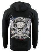 Biker Clothing Co. BCC118000 Men’s Black ‘2nd Amendment Fought and Paid For’ Motorcycle Skull Hoodie
