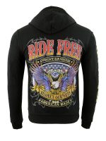 Biker Clothing Co. BCC118005 Men’s Black ‘Ride Free, American Made’ Motorcycle Hoodie