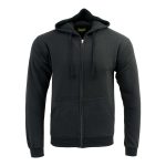 Biker Clothing Co. BCC118025 Men’s Classic Black Hoodie with Zipper Closure - Image 3