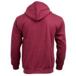 Biker Clothing Co. BCC118026 Men’s Classic Maroon Zip-Up Hoodie Sweater - Image 2