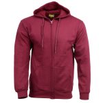 Biker Clothing Co. BCC118026 Men’s Classic Maroon Zip-Up Hoodie Sweater - Image 6